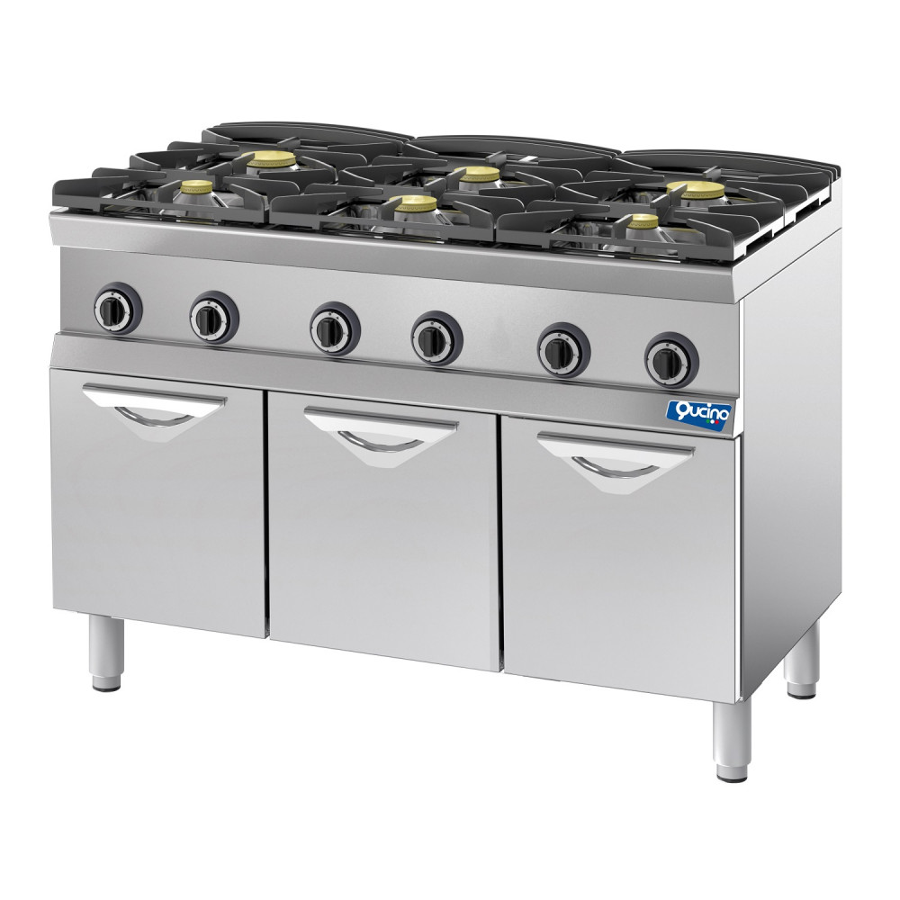 CUCINA A GAS 6 FUOCHI Q2000| Assogi Qucino