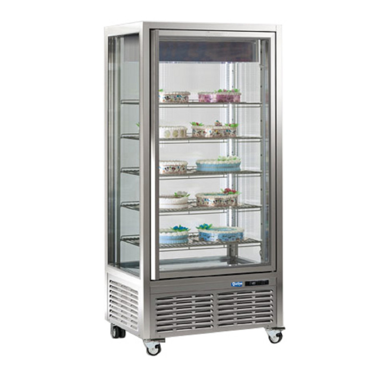 ESPOSITORE VERTICALE da 650 LT. colore argento