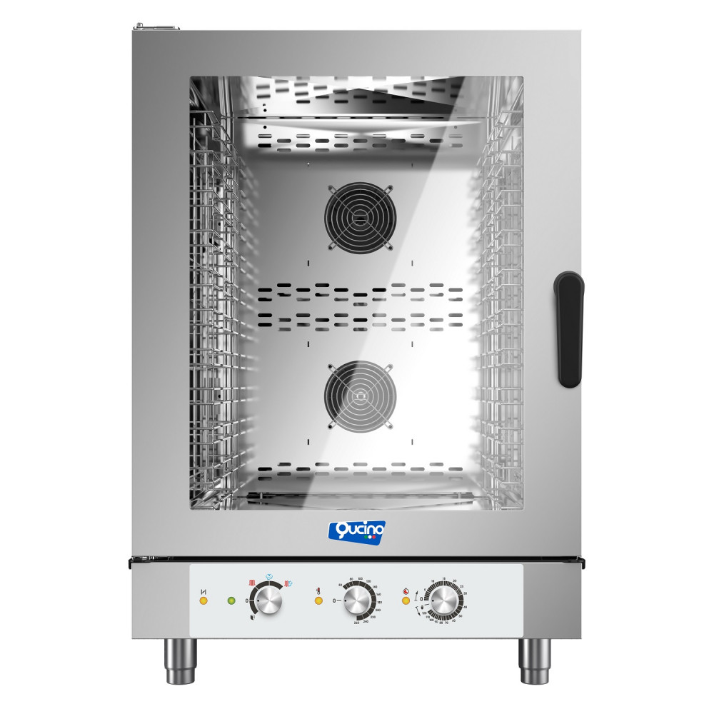 FORNO A GAS COMBINATO 10 TEGLIE comandi manuali QICGM101E| Assogi Qucino