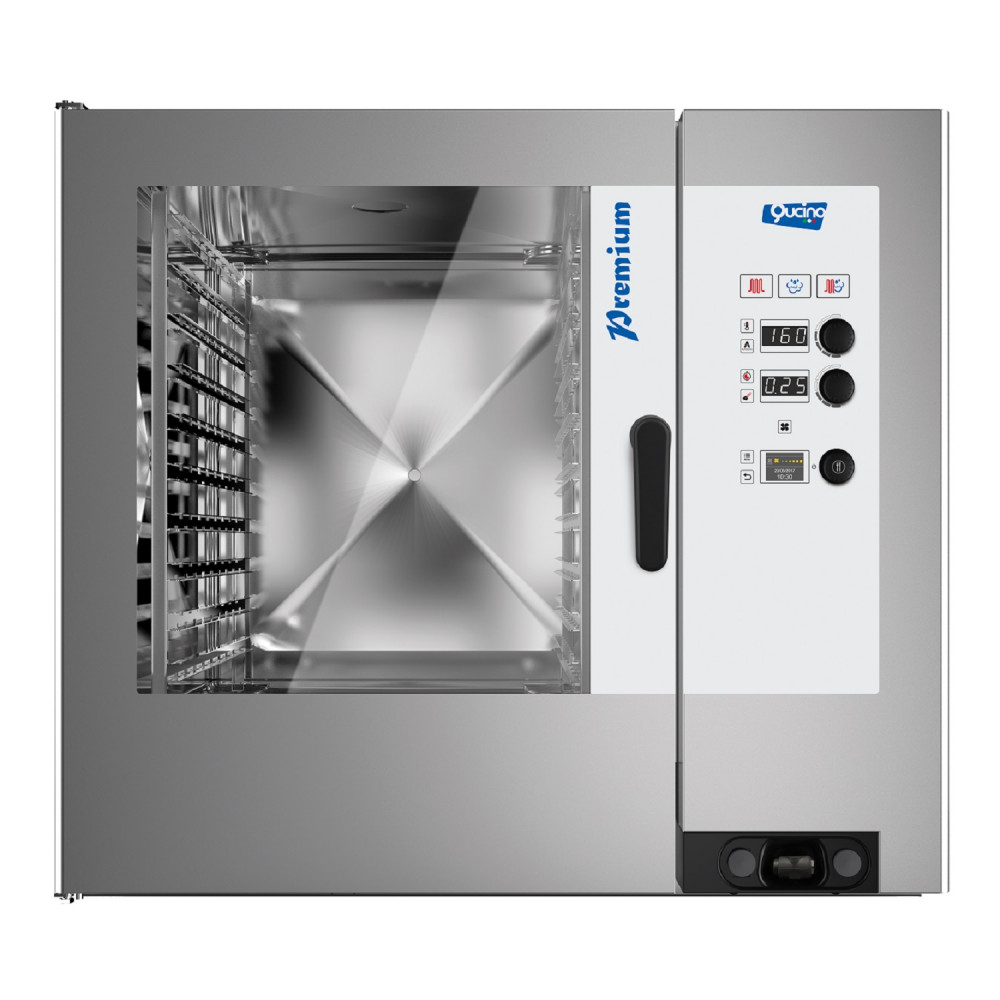 FORNO ELETTRICO COMBINATO serie Premium 10 TEGLIE 2/1 GN comandi manuali  QSAEV102R| Assogi Qucino